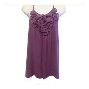 Rebecca Taylor Purple Ruffle Blouse